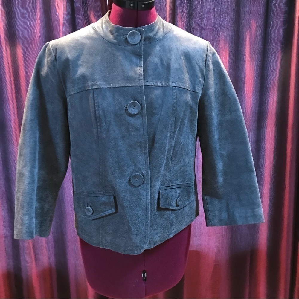 𝅺nwot Preswick & Moore Leather Top Jacket Blazer
